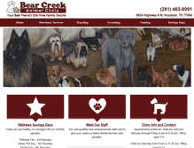 Tablet Screenshot of bearcreekanimalclinic.com